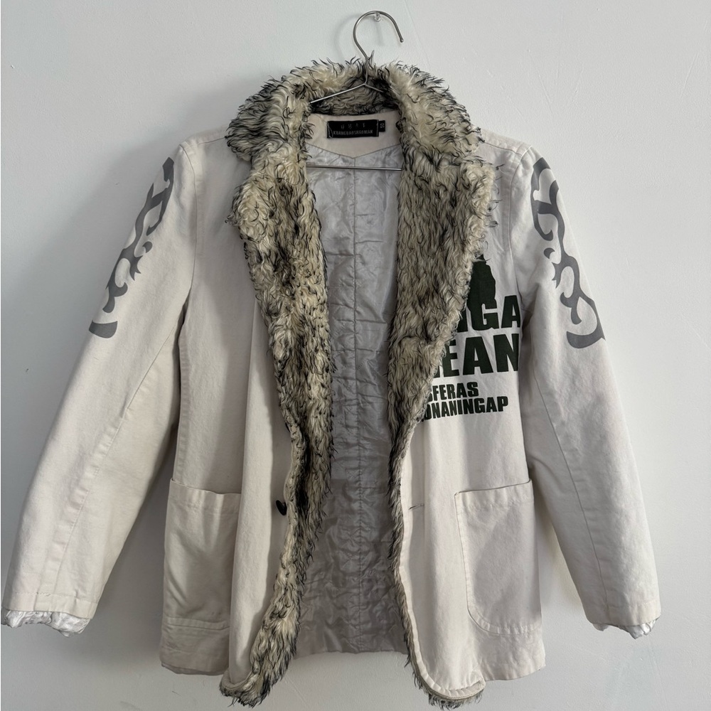 Rare Y2K White Fur-Lined Jacket